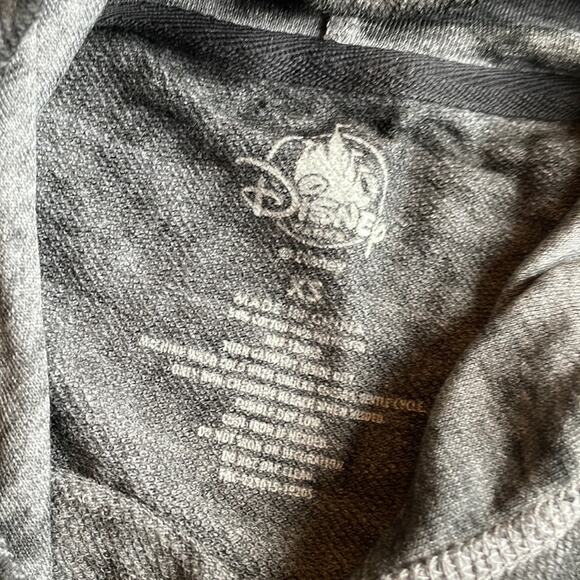 DISNEY PARKS MICKEY MOUSE & MINNIE MOUSE Gray Lightweight Hoodie size xsmall - Picture 4 of 5